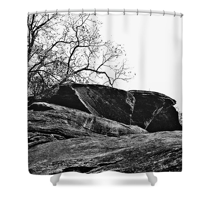 Landscape Shower Curtain featuring the photograph Rock Wave by Steve Karol