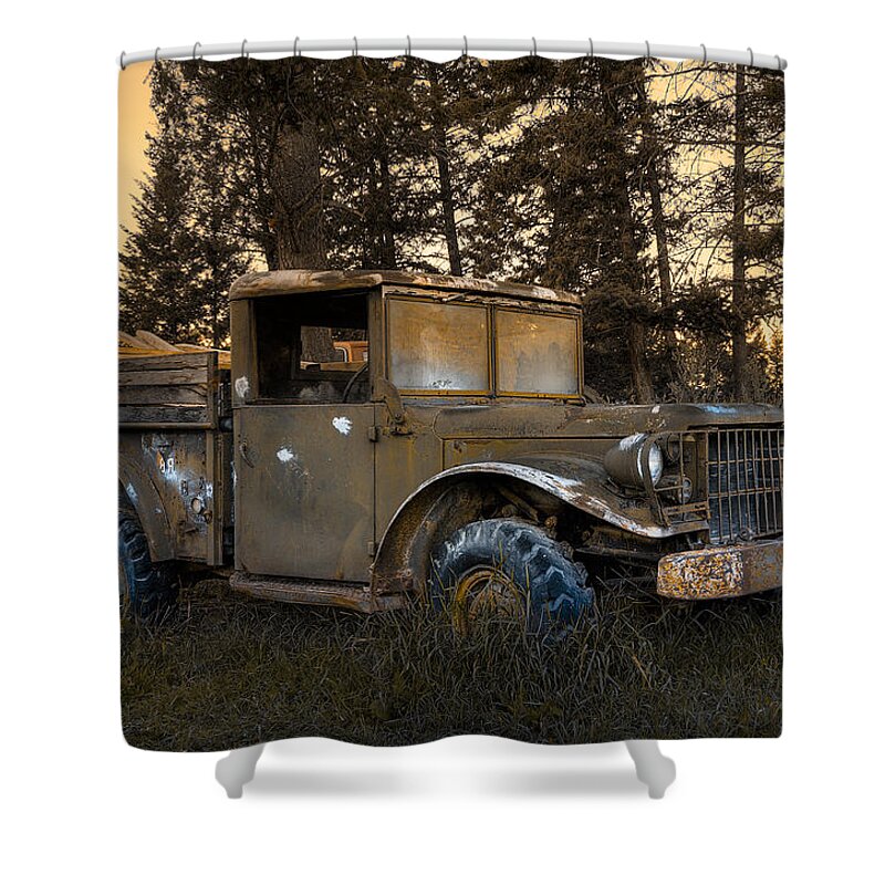 Rockies Shower Curtain featuring the photograph Rockies Transport by Wayne Sherriff