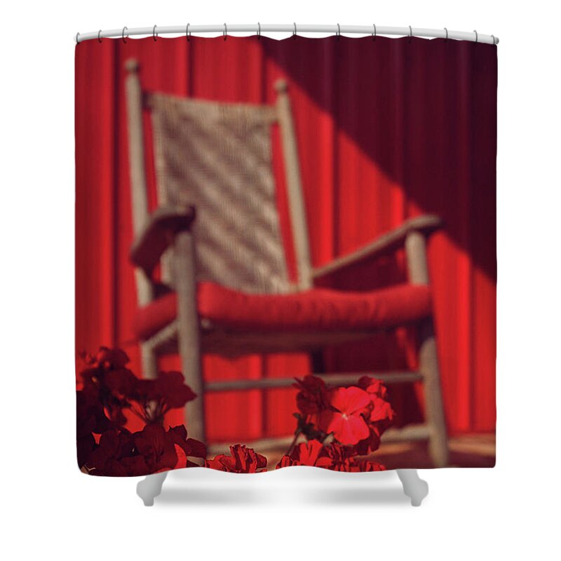 Red Shower Curtain featuring the photograph Rockin' Red by Jessica Brawley