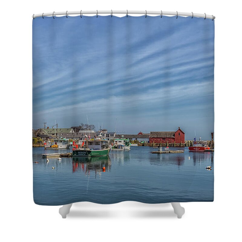 Rockport Harbor Shower Curtain featuring the photograph Rockport Harbor by Brian MacLean