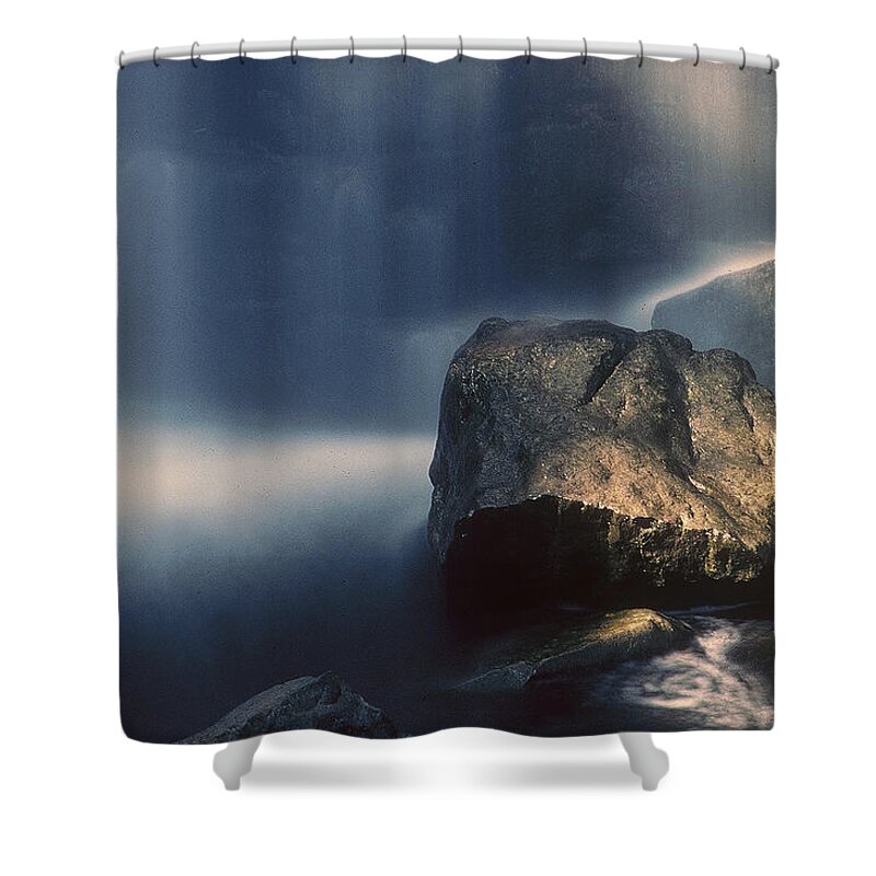 Rocks Shower Curtain featuring the photograph Rocks and Waterfalls by DArcy Evans