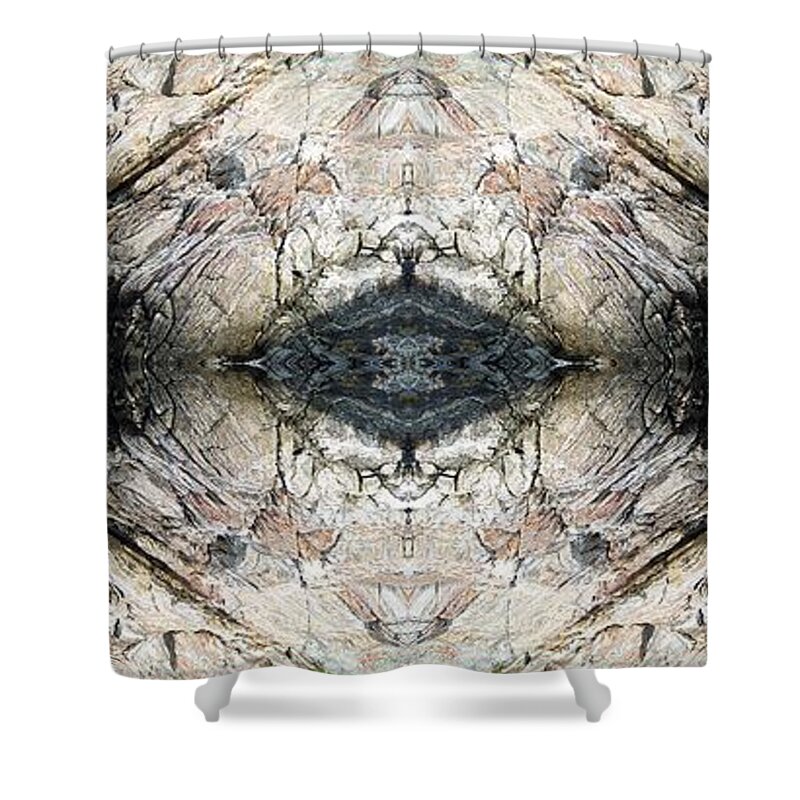 rocky Coast Abstract Shower Curtain featuring the photograph Rocky Coast Abstract by Joy Nichols