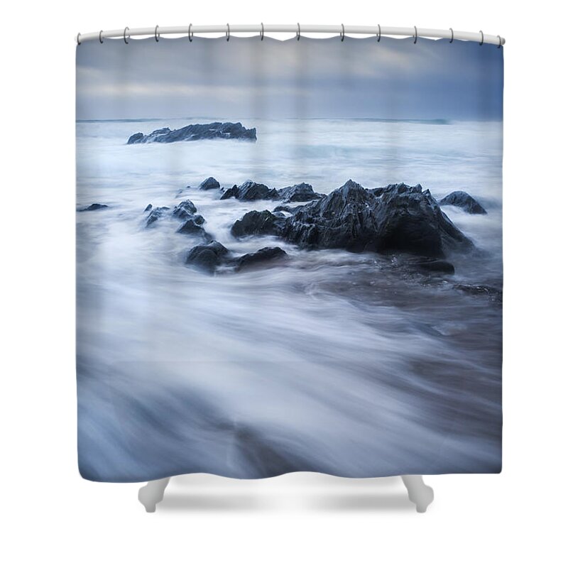 Coast Shower Curtain featuring the photograph Rocky Cove by David Lichtneker