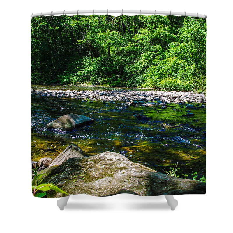 Nature Shower Curtain featuring the photograph Rocky Stream by Gerald Kloss