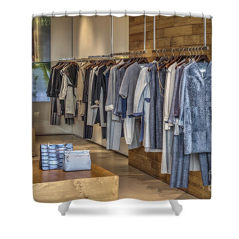 Rodeo Drive Shower Curtain featuring the photograph Rodeo Drive Shopping Beverly Hills by David Zanzinger