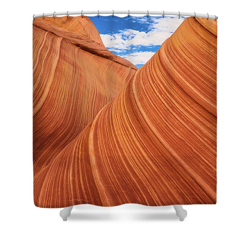 Rolling Hills Shower Curtain featuring the photograph Rolling Hills by Edgars Erglis