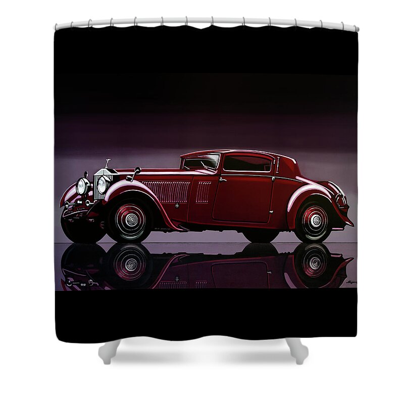 Rolls Royce Shower Curtain featuring the painting Rolls Royce Phantom 1933 Painting by Paul Meijering