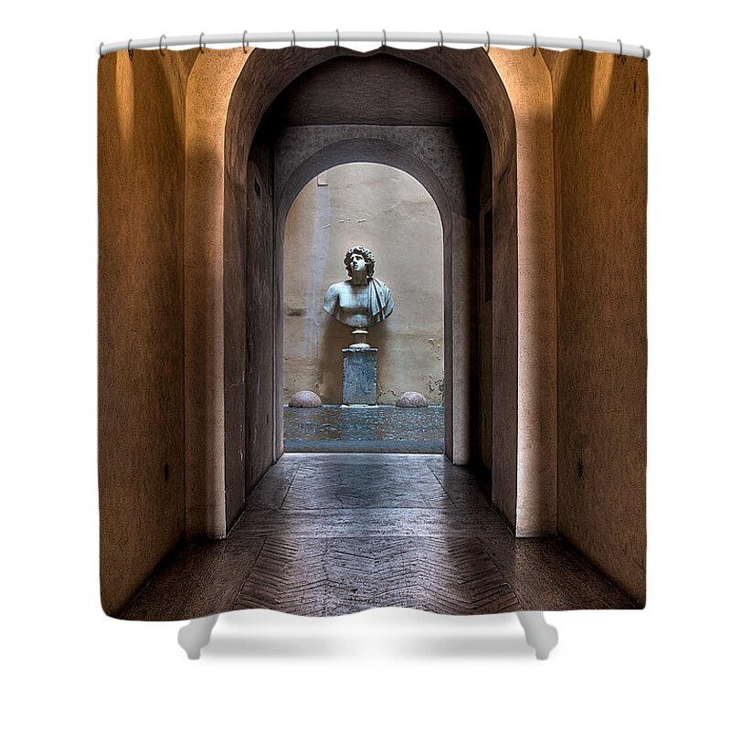 Entry Shower Curtain featuring the photograph Roman Entry by Peter Kennett