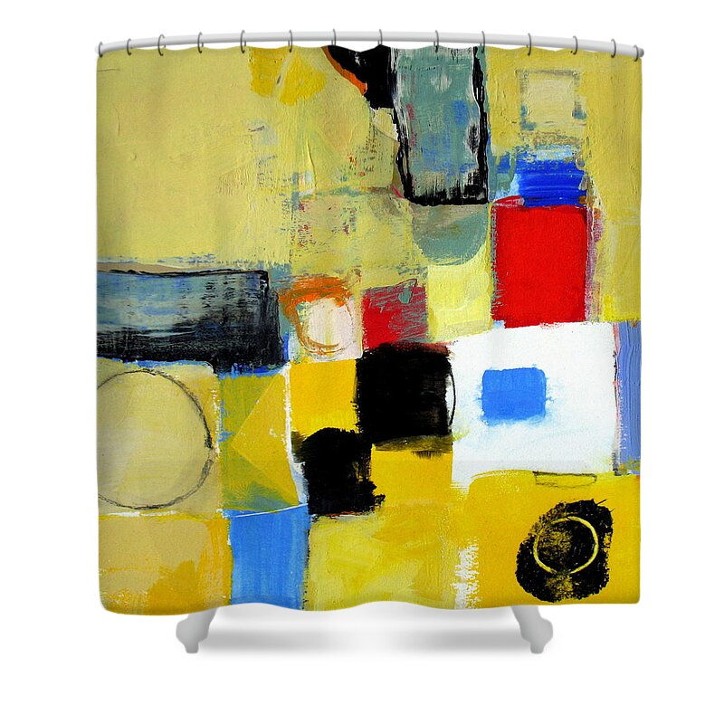 Abstract Painting Shower Curtain featuring the painting Ron the Rep by Cliff Spohn