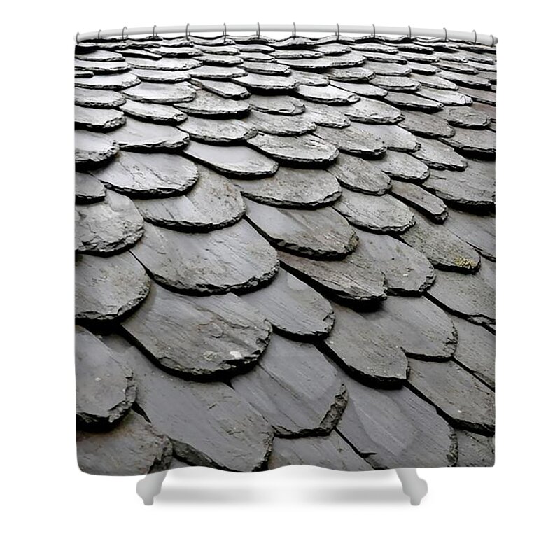 Roof Tiles Shower Curtain featuring the photograph Rooftiles by Sylvie Leandre