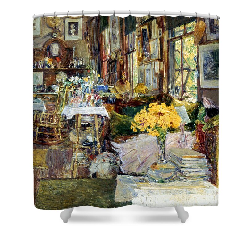 19th Century Shower Curtain featuring the photograph Room Of Flowers, 1894 by Granger
