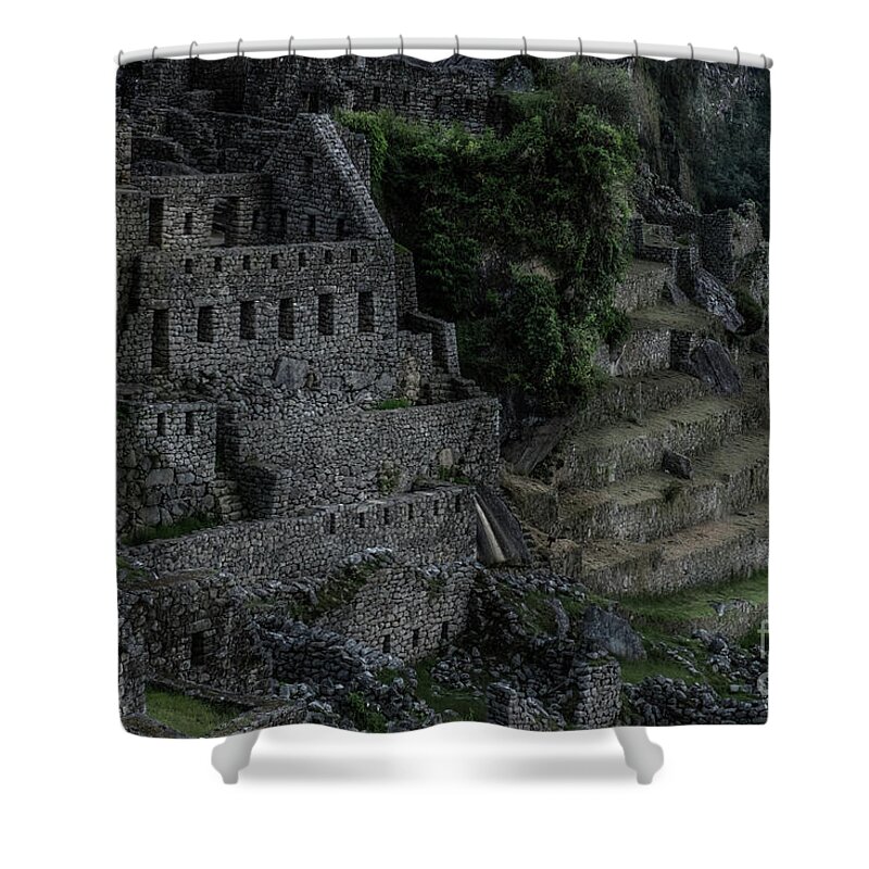 Rooms To Let Inca Style Shower Curtain featuring the digital art Rooms to Let Inca Style by William Fields