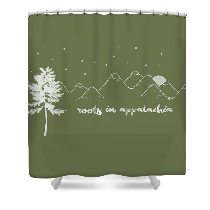 Roots In Appalachia Shower Curtain featuring the digital art Roots in Appalachia by Heather Applegate