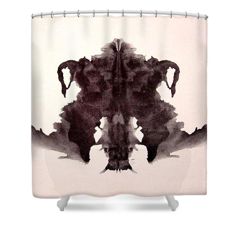 Science Shower Curtain featuring the photograph Rorschach Test Card No. 4 by Science Source