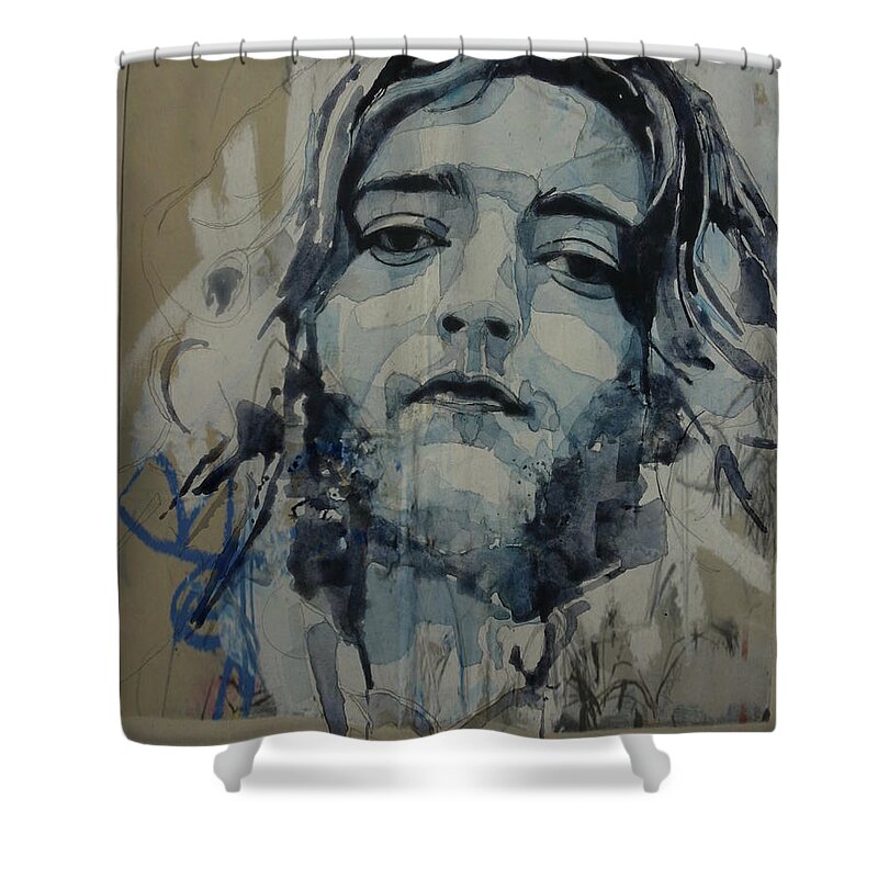 Rory Gallagher Shower Curtain featuring the mixed media Rory Gallagher by Paul Lovering