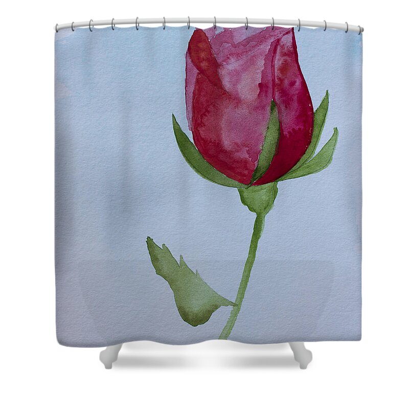 Watercolor Shower Curtain featuring the painting Rose by Heidi Smith