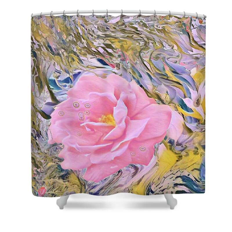 Roses Shower Curtain featuring the digital art Rosedream by Susanne Baumann