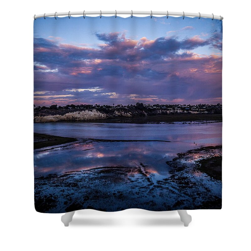 Back Bay Shower Curtain featuring the photograph Rosy Dawn by Pamela Newcomb
