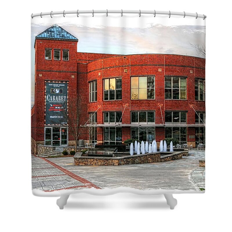 The Peace Center Greenville Shower Curtain featuring the photograph Rough Edge Gunter Theater At The Peace Center, Greenville South Carolina by Carol Montoya