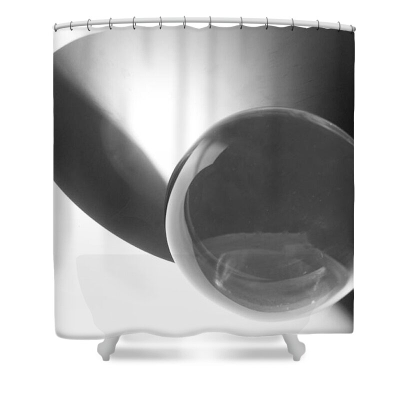 Black Shower Curtain featuring the photograph Round we go by Carolyn D'Alessandro