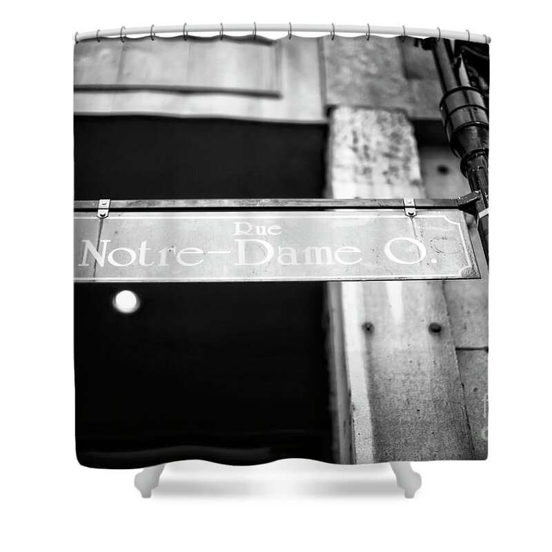 Rue Notre Dame Shower Curtain featuring the photograph Rue Notre Dame Montreal by John Rizzuto