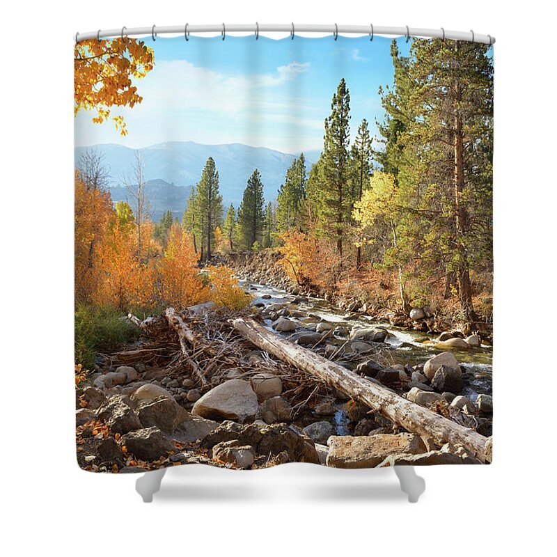 Autumn Shower Curtain featuring the photograph Rugged Sierra Beauty by Brian Tada