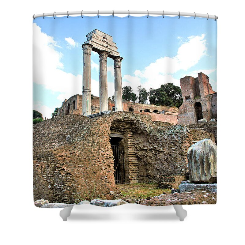 3812 Shower Curtain featuring the photograph Ruins of Ancient Rome by Gordon Elwell