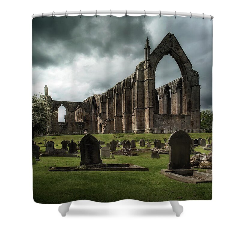Building Shower Curtain featuring the photograph Ruins of Bolton Abbey by Jaroslaw Blaminsky