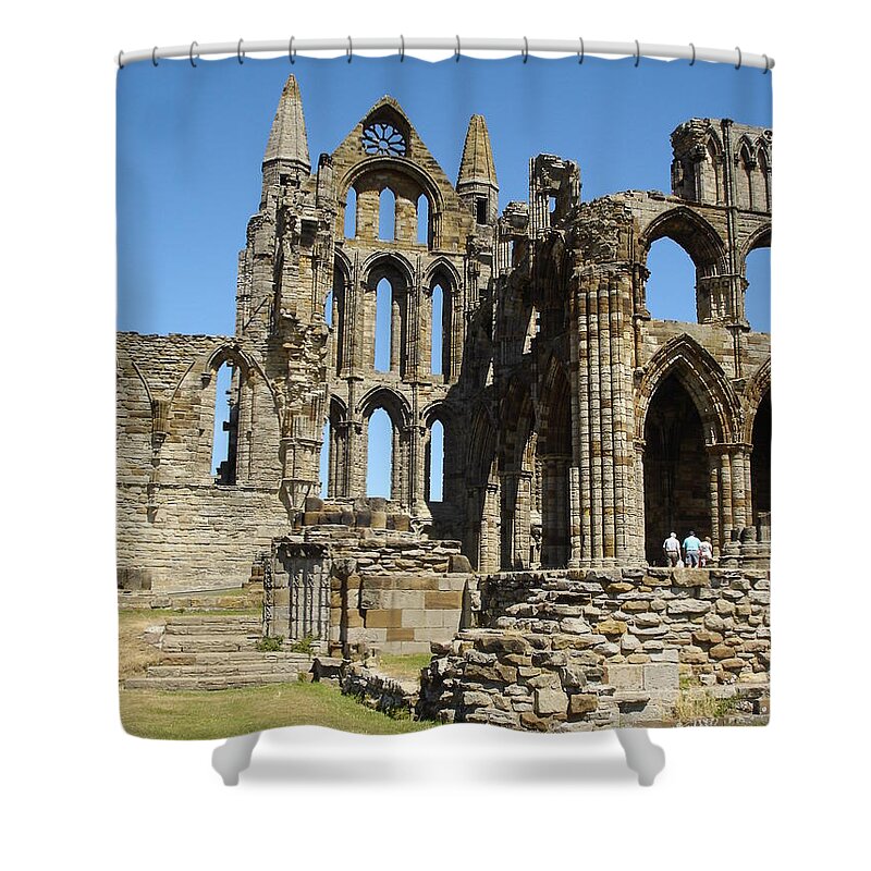 Whitby Shower Curtain featuring the photograph Ruins of Whitby Abbey by Susan Baker