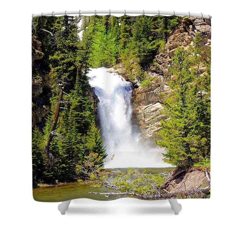 Waterfalls Shower Curtain featuring the photograph Running Eagle Falls by Marty Koch