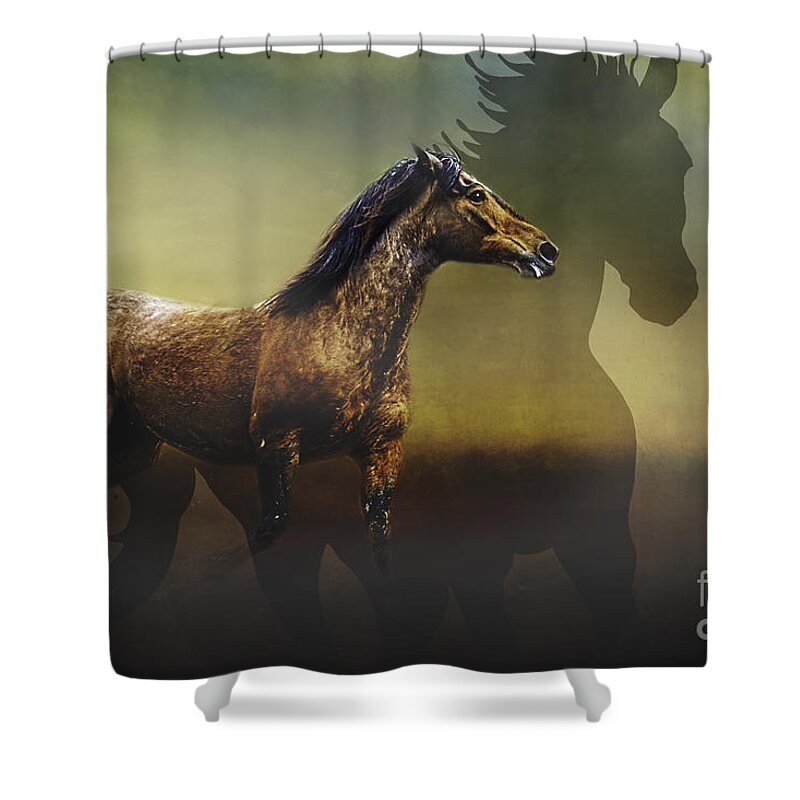 Horse Shower Curtain featuring the photograph Running Free by Eleanor Abramson