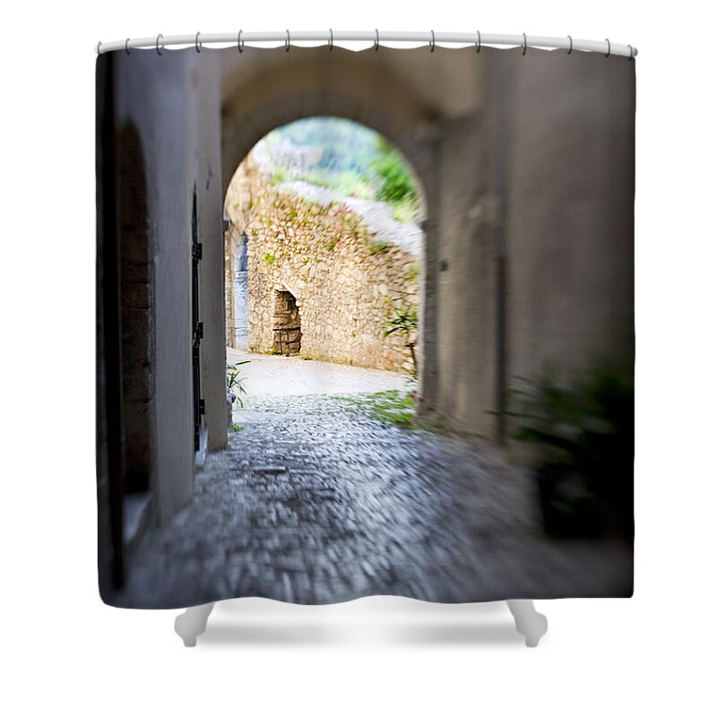 Movement Shower Curtain featuring the photograph Running Through Tunnel by Marilyn Hunt