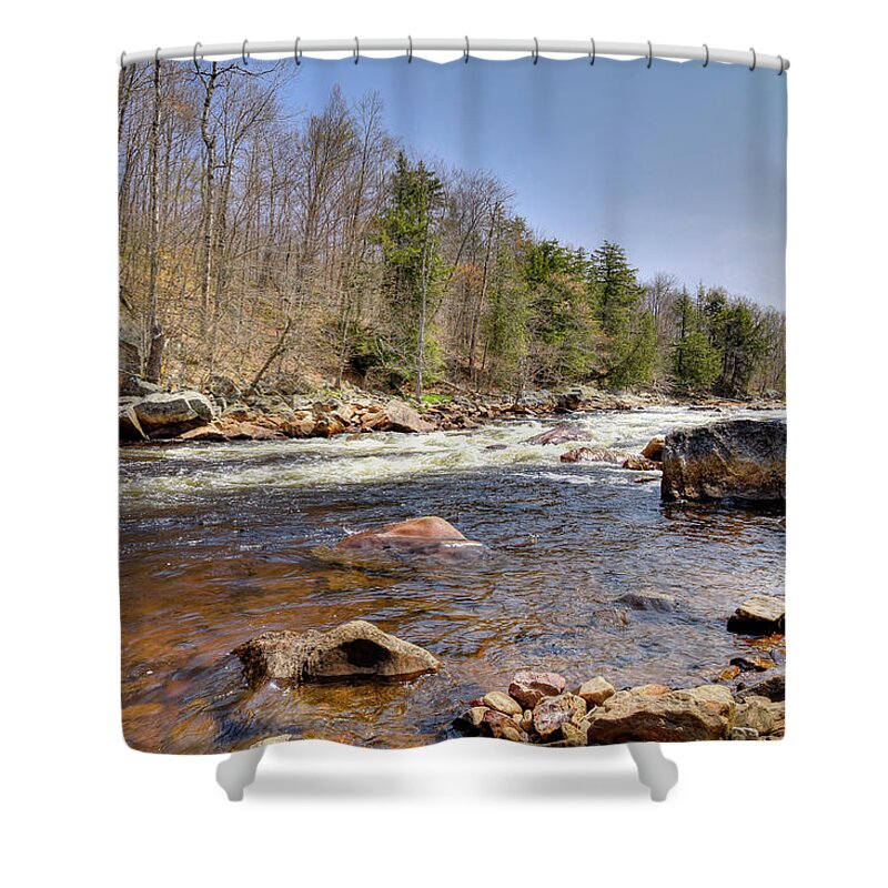 Rushing Waters Of The Moose River Shower Curtain featuring the photograph Rushing Waters of the Moose River by David Patterson