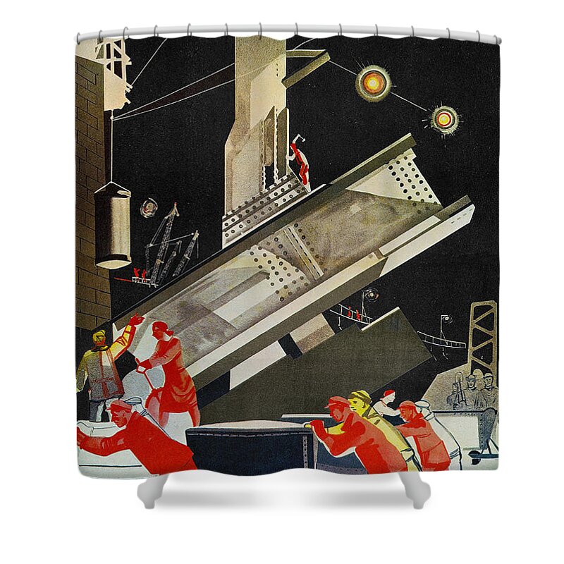 1931 Shower Curtain featuring the photograph Russia: Five Year Plan by Granger