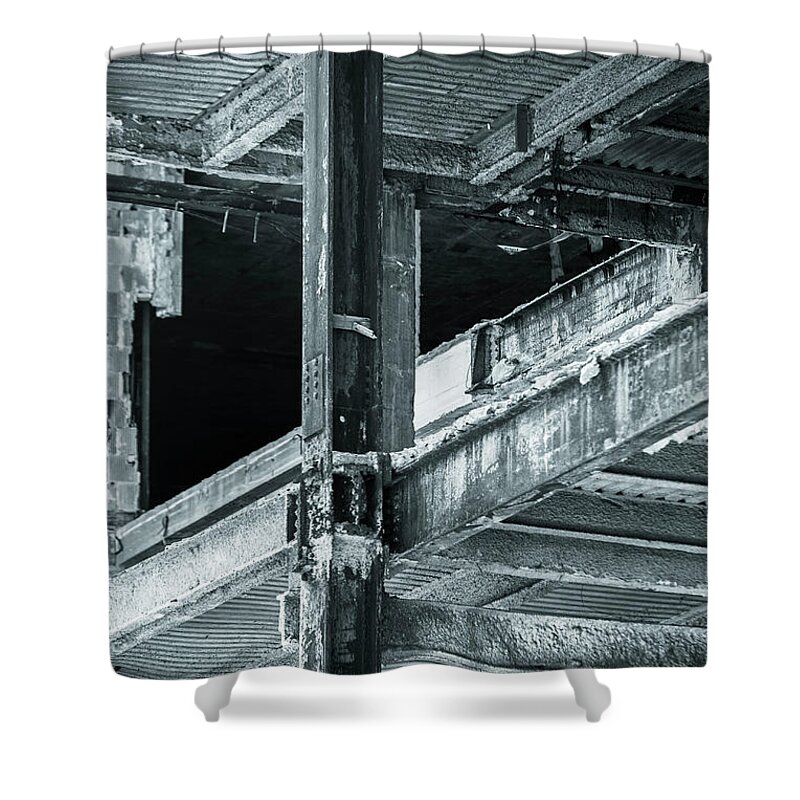 Steal Shower Curtain featuring the photograph Rusted Beams by Jason Hughes