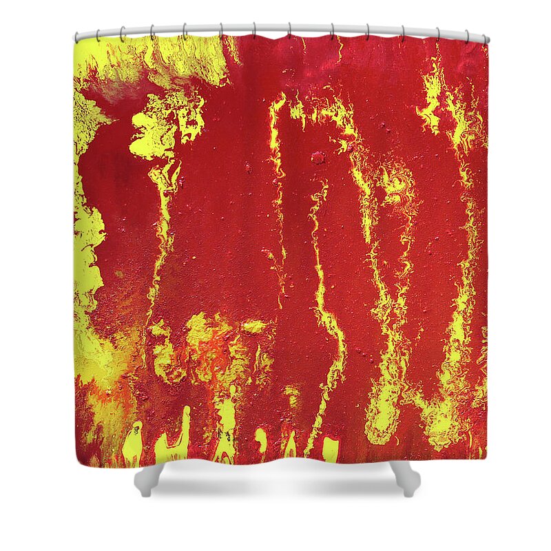 Fusionart Shower Curtain featuring the painting Rusted Sun by Ralph White