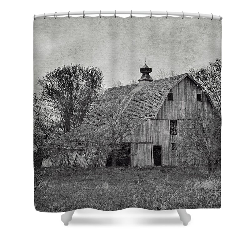 Abandoned Shower Curtain featuring the mixed media Rustic and Ramshackle by Teresa Wilson