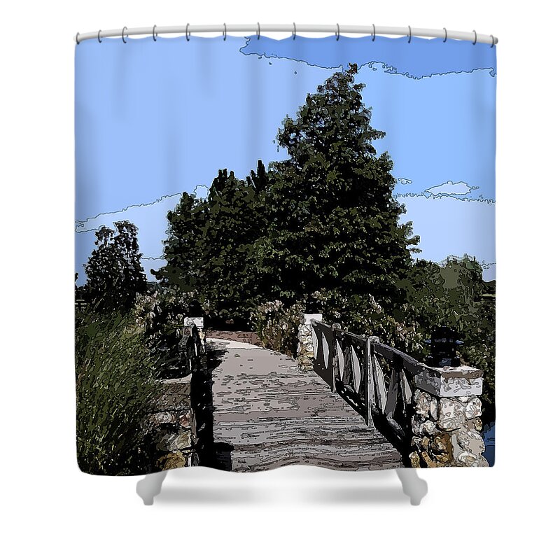 Bridge Shower Curtain featuring the photograph Rustic Bridge by James Rentz