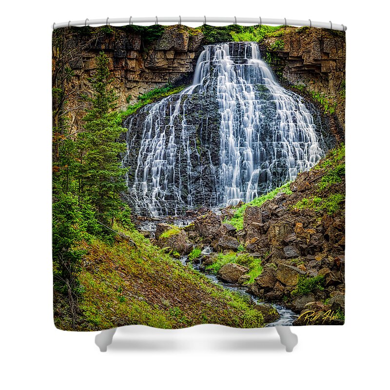 National Park Shower Curtain featuring the photograph Rustic Falls by Rikk Flohr