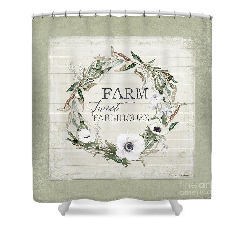 Rustic Farmhouse Cotton Boll Wreath 1 Throw Pillow by Audrey Jeanne Roberts  - Fine Art America
