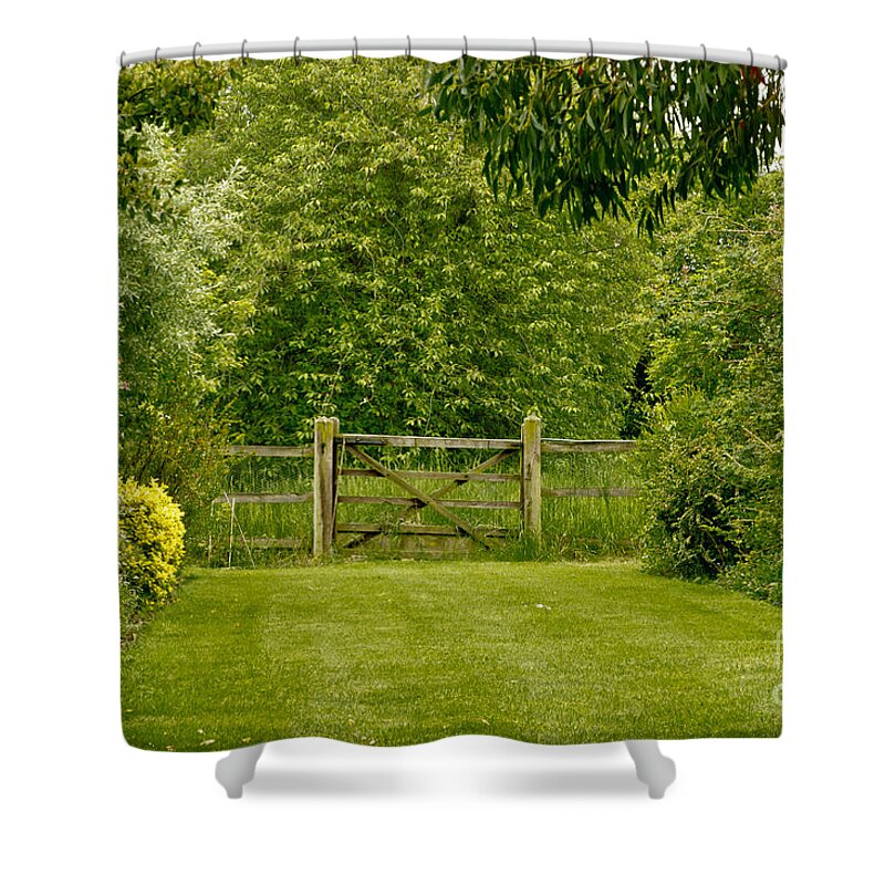 Rustic Gates Shower Curtain featuring the photograph Rustic Gates by Elena Perelman