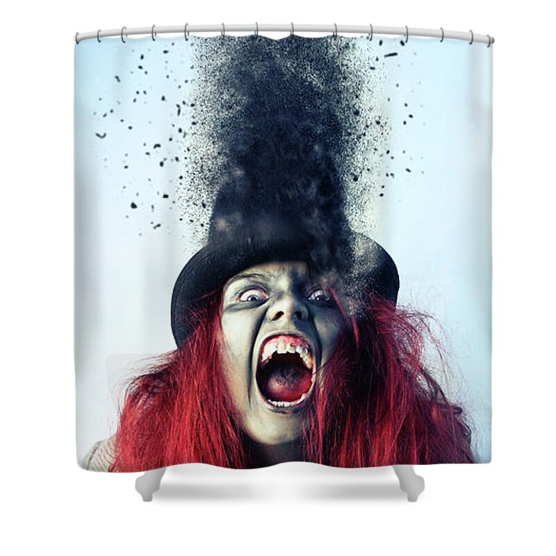 Scary Shower Curtain featuring the photograph S C A R Y by Smart Aviation