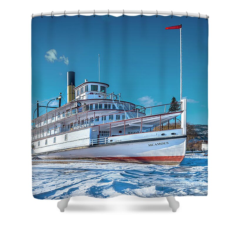 S S Sicamous Shower Curtain featuring the photograph S. S. Sicamous by John Poon
