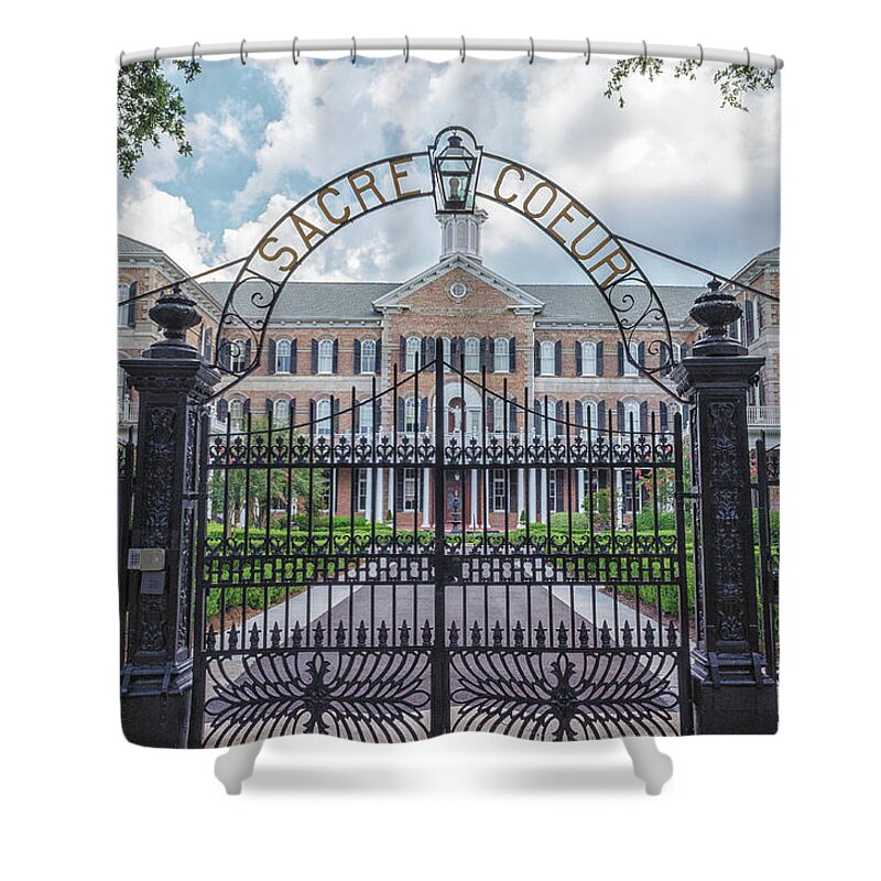 Academy Of The Sacred Heart Shower Curtain featuring the photograph Sacre Coeur by Jim Shackett