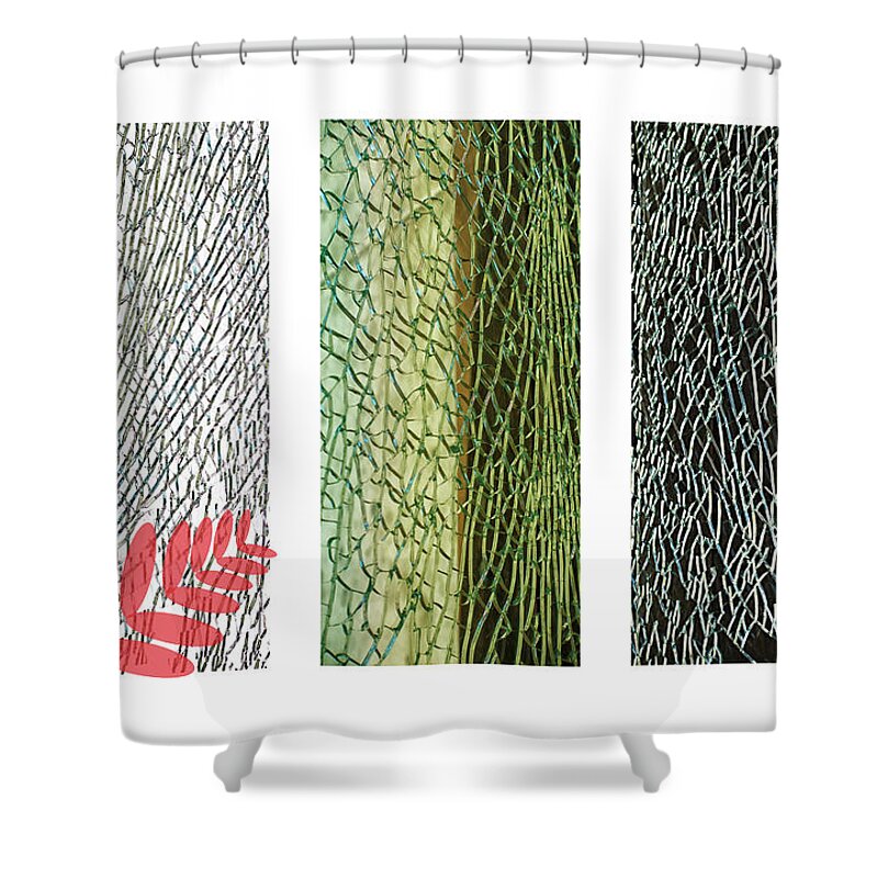 Abstract Shower Curtain featuring the photograph Red Leaf by Jessica Levant