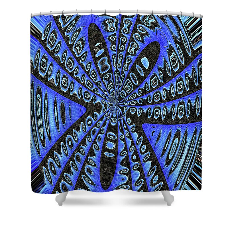 Saguaro Forest Abstract #2 Shower Curtain featuring the digital art Saguaro Forest Abstract #2 by Tom Janca