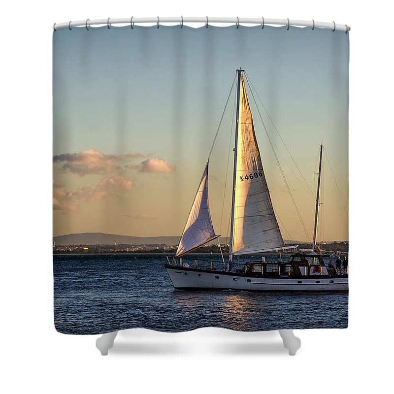 Lisbon Shower Curtain featuring the photograph Sail Away from Lisbon by Pablo Lopez