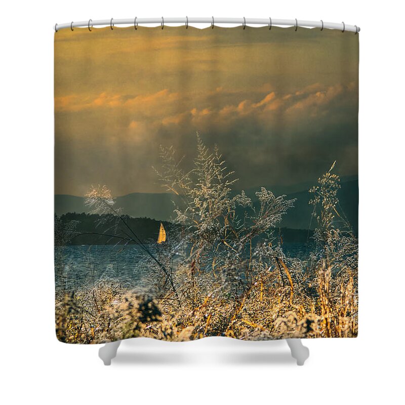 Winnipesaukee Shower Curtain featuring the photograph Sailing on the Winnipesaukee by Mim White