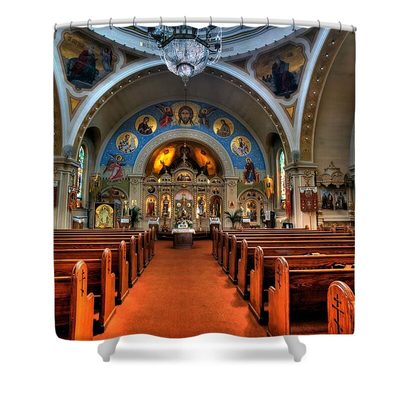 Mn Church Shower Curtain featuring the photograph Saint Marys Orthodox Cathedral by Amanda Stadther