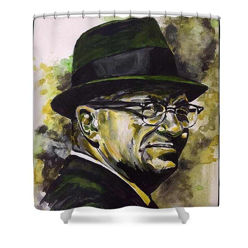 Lombardi Shower Curtain featuring the painting Saint Vince by Joel Tesch